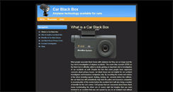 Desktop Screenshot of carblackbox.co.uk